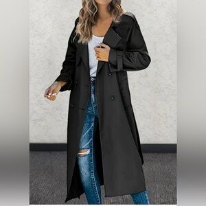 Old Navy Elegant Gray Trench Coat